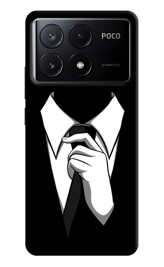 Black Tie Poco X6 Pro Hard Case Back Cover by Casekaro