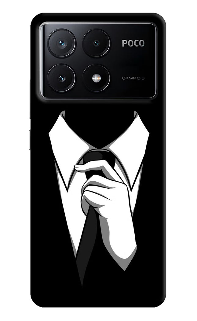 Black Tie Poco X6 Pro Hard Case Back Cover by Casekaro