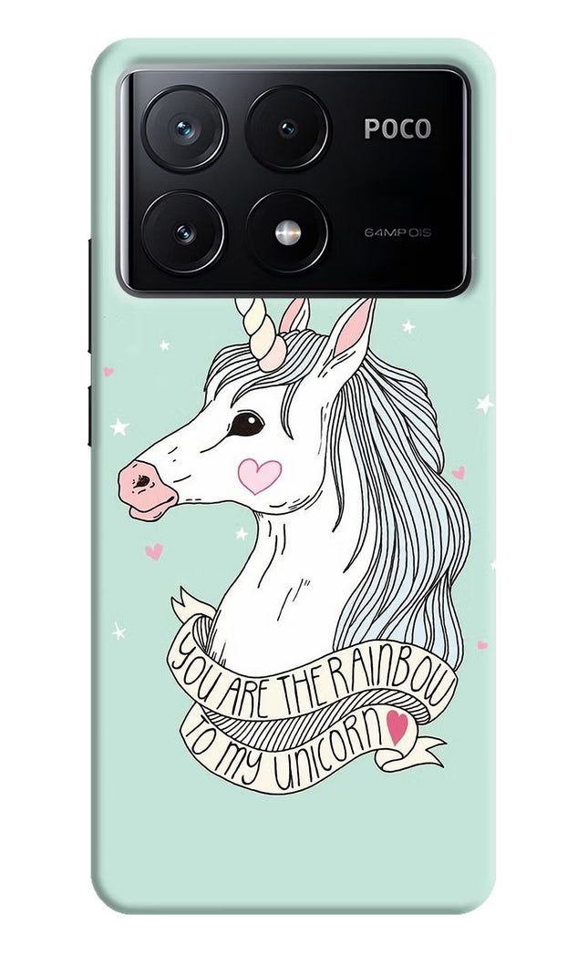Unicorn Wallpaper Poco X6 Pro Hard Case Back Cover by Casekaro