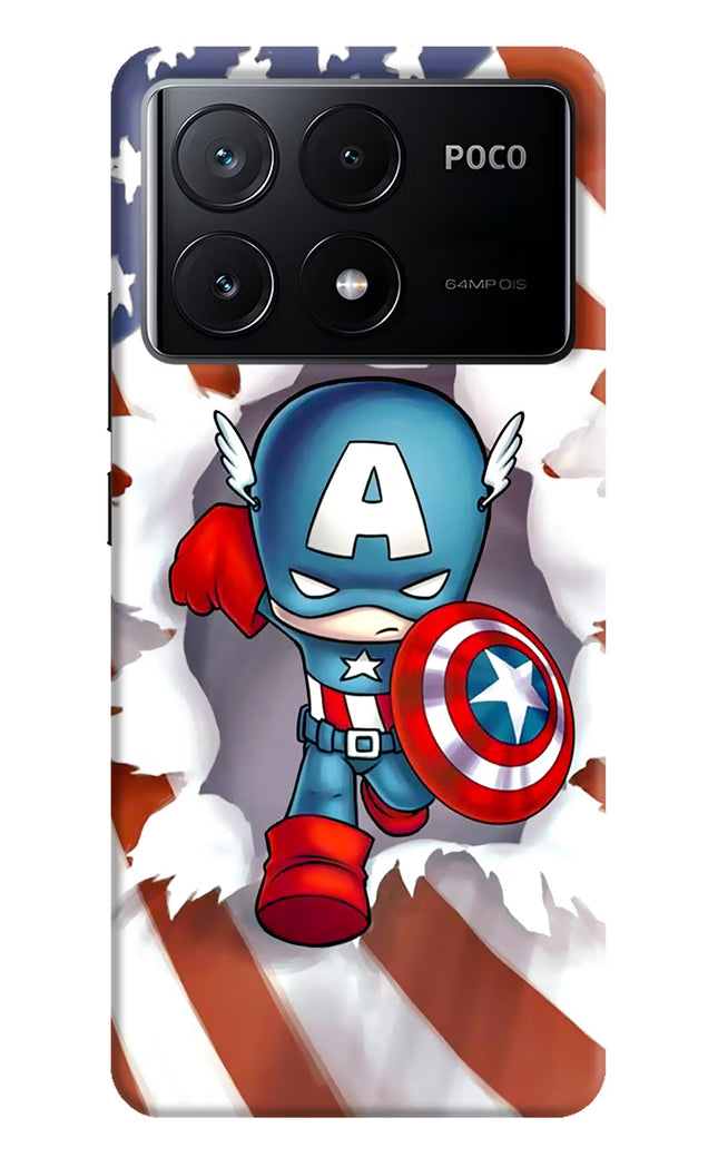 Captain America Poco X6 Pro Hard Case Back Cover by Casekaro