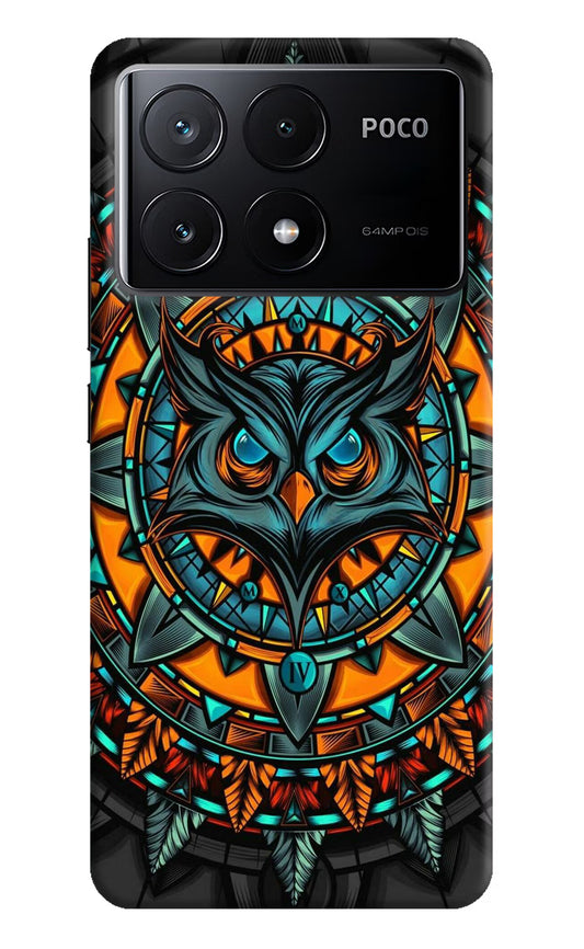 Angry Owl Art Poco X6 Pro Hard Case Back Cover by Casekaro