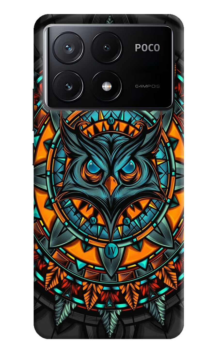 Angry Owl Art Poco X6 Pro Back Cover, Hard case