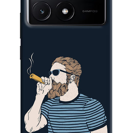 Smoking Poco X6 Pro Hard Case Back Cover by Casekaro