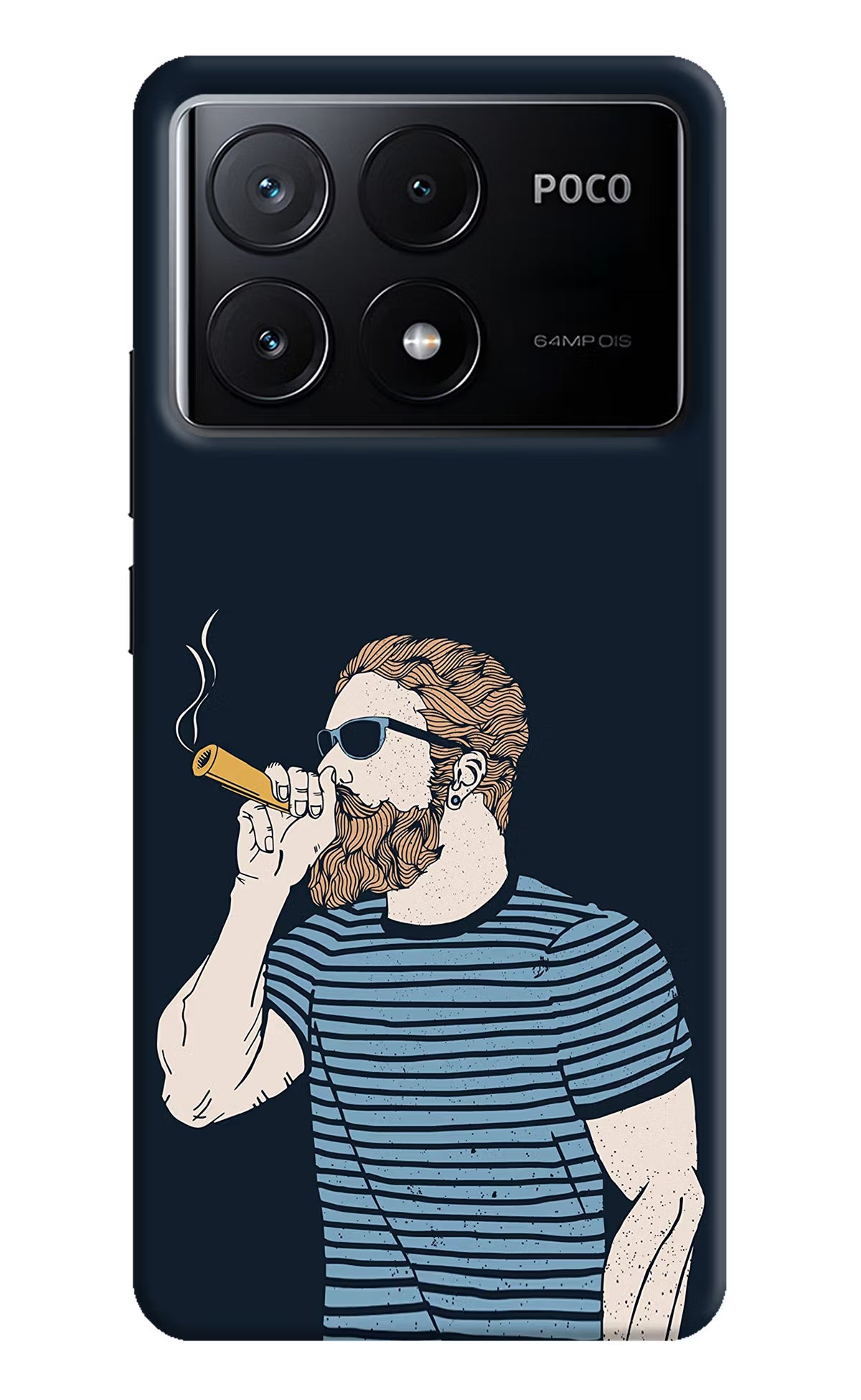 Smoking Poco X6 Pro Hard Case Back Cover by Casekaro