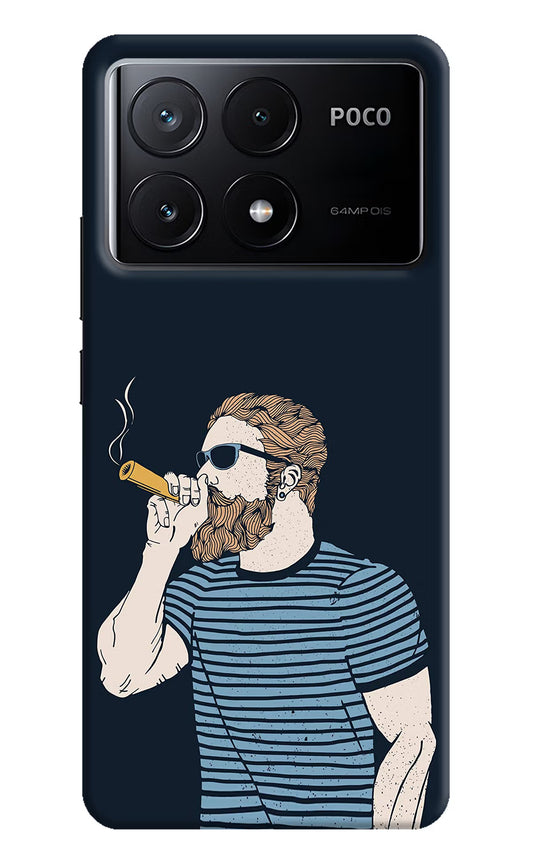Smoking Poco X6 Pro Hard Case Back Cover by Casekaro