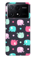 Elephants Poco X6 Pro Hard Case Back Cover by Casekaro
