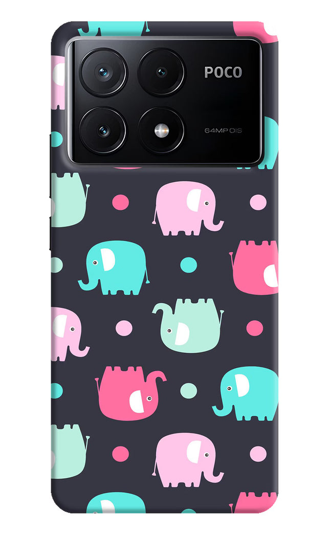 Elephants Poco X6 Pro Hard Case Back Cover by Casekaro