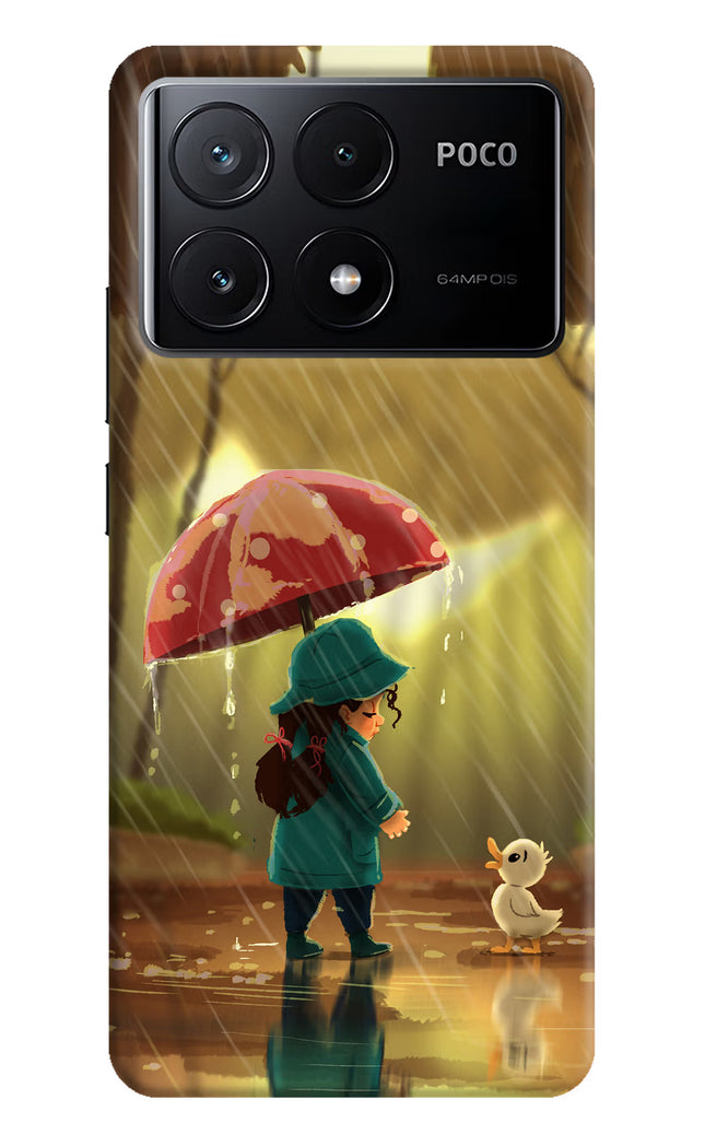 Rainy Day Poco X6 Pro Hard Case Back Cover by Casekaro