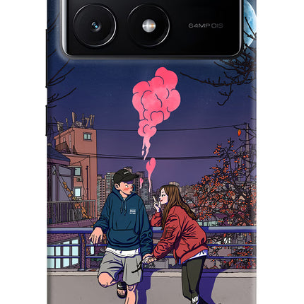 Chilling Couple Poco X6 Pro Hard Case Back Cover by Casekaro