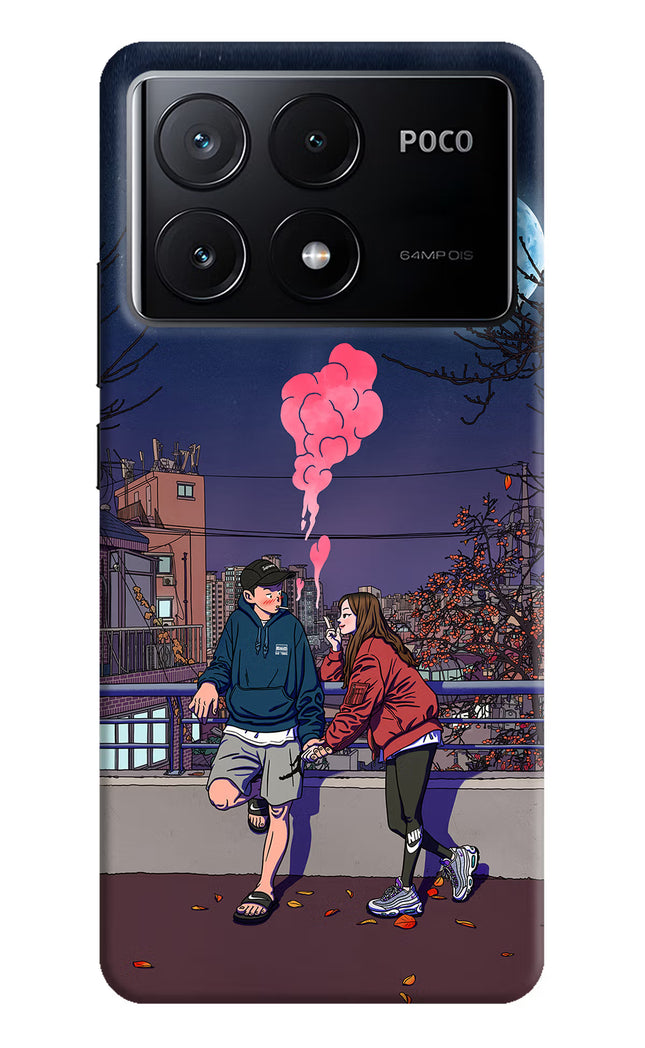 Chilling Couple Poco X6 Pro Hard Case Back Cover by Casekaro