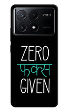 Zero Fucks Given Poco X6 Pro Hard Case Back Cover by Casekaro