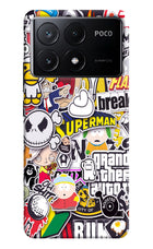 Sticker Bomb Poco X6 Pro Hard Case Back Cover by Casekaro