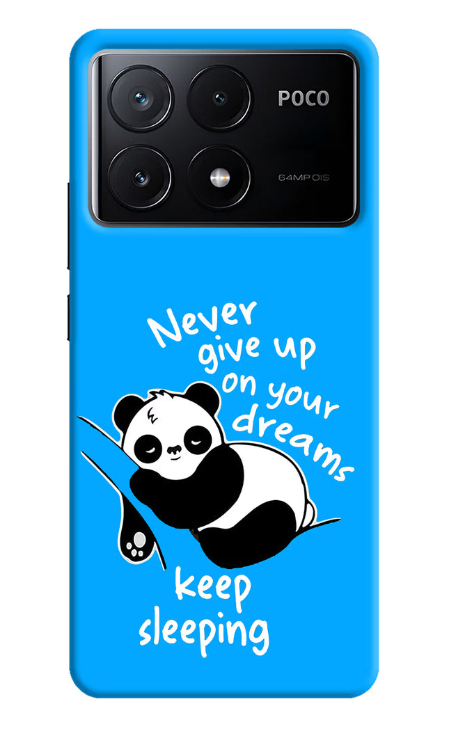 Keep Sleeping Poco X6 Pro Hard Case Back Cover by Casekaro