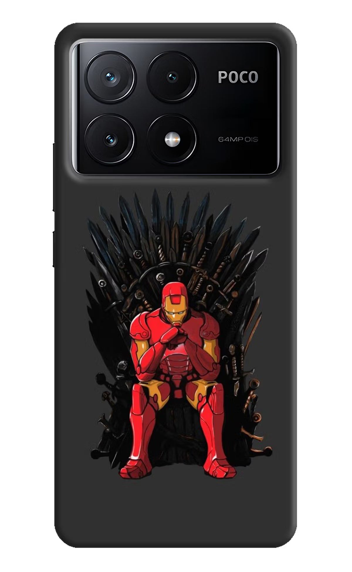 Ironman Throne Poco X6 Pro Hard Case Back Cover by Casekaro