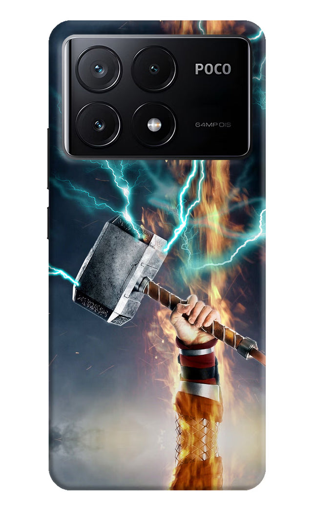 Thor Hammer Mjolnir Poco X6 Pro Hard Case Back Cover by Casekaro