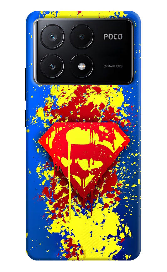 Superman logo Poco X6 Pro Hard Case Back Cover by Casekaro