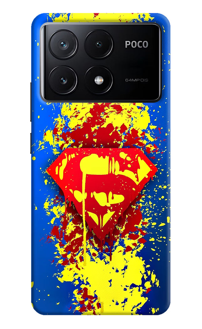 Superman logo Poco X6 Pro Hard Case Back Cover by Casekaro