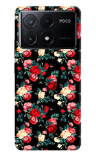 Rose Pattern Poco X6 Pro Hard Case Back Cover by Casekaro