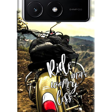 Ride More Worry Less Poco X6 Pro Hard Case Back Cover by Casekaro