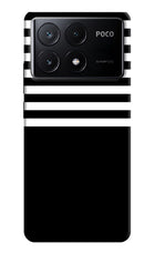 Black and White Print Poco X6 Pro Hard Case Back Cover by Casekaro