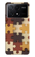 Wooden Puzzle Poco X6 Pro Hard Case Back Cover by Casekaro