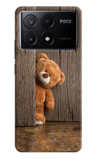 Teddy Wooden Poco X6 Pro Hard Case Back Cover by Casekaro