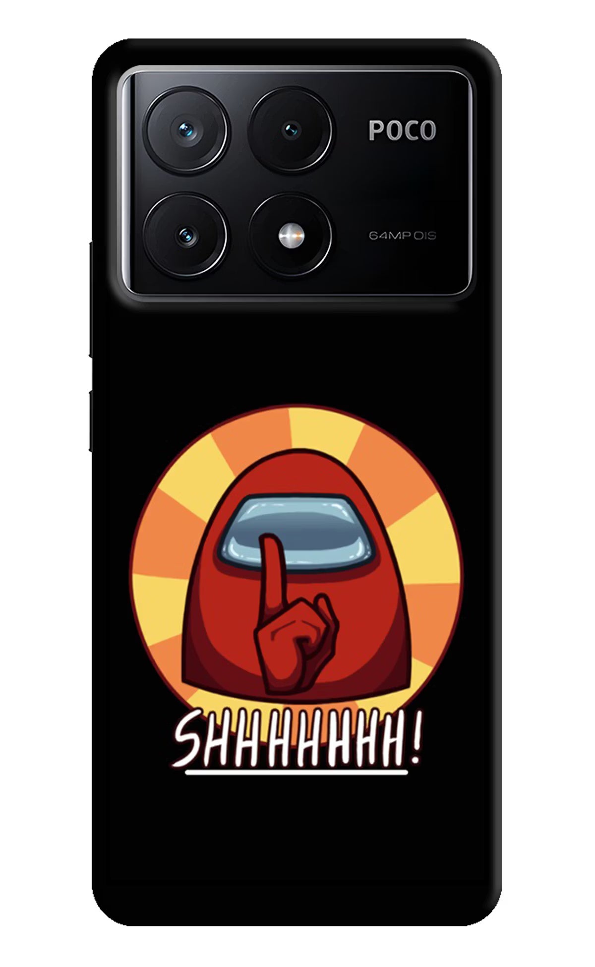 Among Us Shhh! Poco X6 Pro Hard Case Back Cover by Casekaro