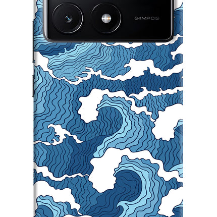 Blue Waves Poco X6 Pro Hard Case Back Cover by Casekaro