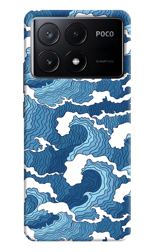 Blue Waves Poco X6 Pro Hard Case Back Cover by Casekaro