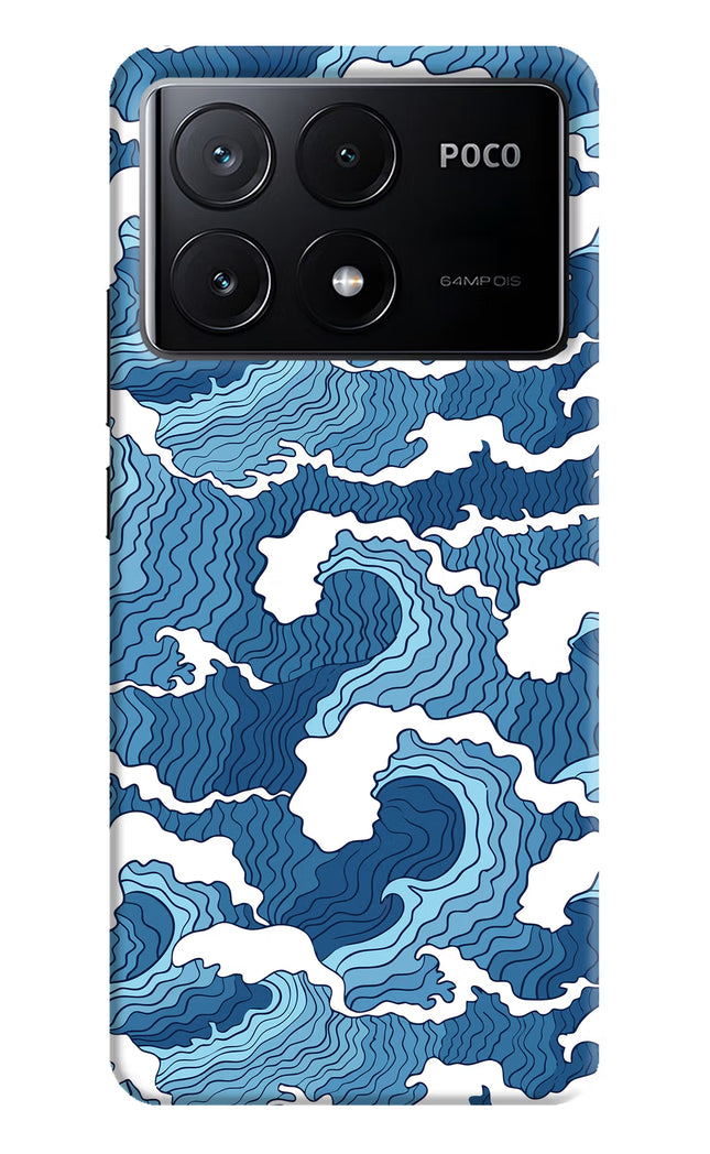 Blue Waves Poco X6 Pro Hard Case Back Cover by Casekaro
