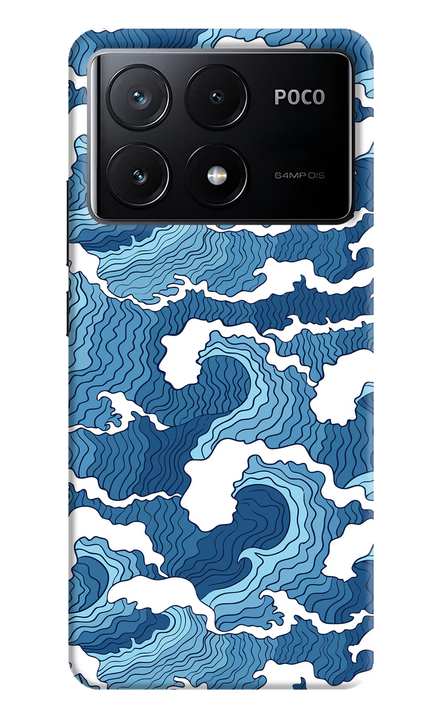 Blue Waves Poco X6 Pro Back Cover, Hard case