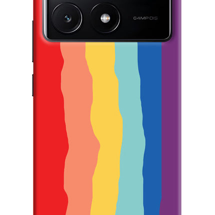 Rainbow Poco X6 Pro Hard Case Back Cover by Casekaro