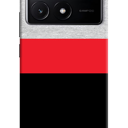 Tri Color Pattern Poco X6 Pro Hard Case Back Cover by Casekaro
