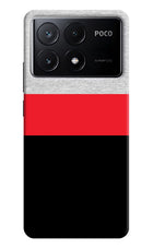 Tri Color Pattern Poco X6 Pro Hard Case Back Cover by Casekaro