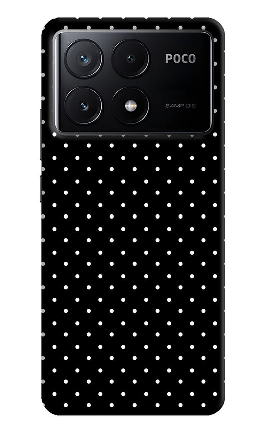 White Dots Poco X6 Pro Hard Case Back Cover by Casekaro