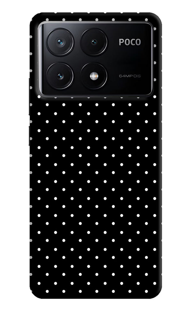 White Dots Poco X6 Pro Hard Case Back Cover by Casekaro