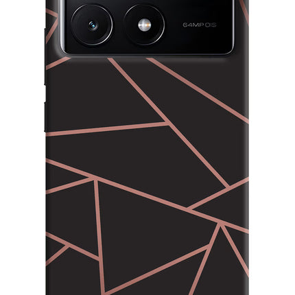 Geometric Pattern Poco X6 Pro Hard Case Back Cover by Casekaro