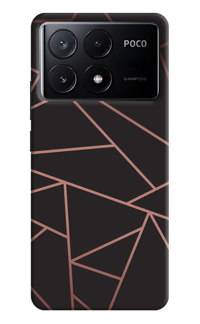 Geometric Pattern Poco X6 Pro Hard Case Back Cover by Casekaro