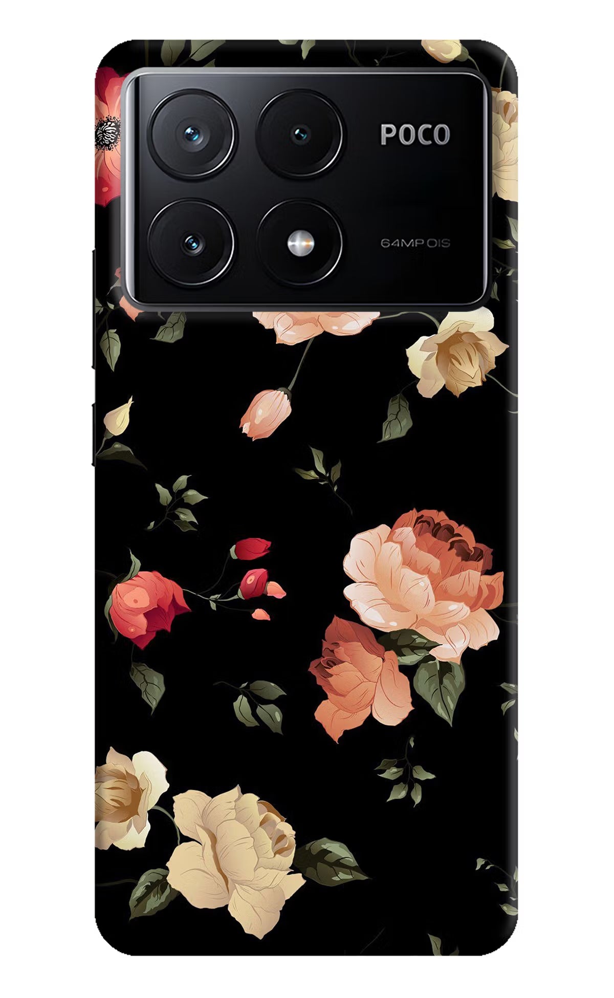 Flowers Poco X6 Pro Hard Case Back Cover by Casekaro