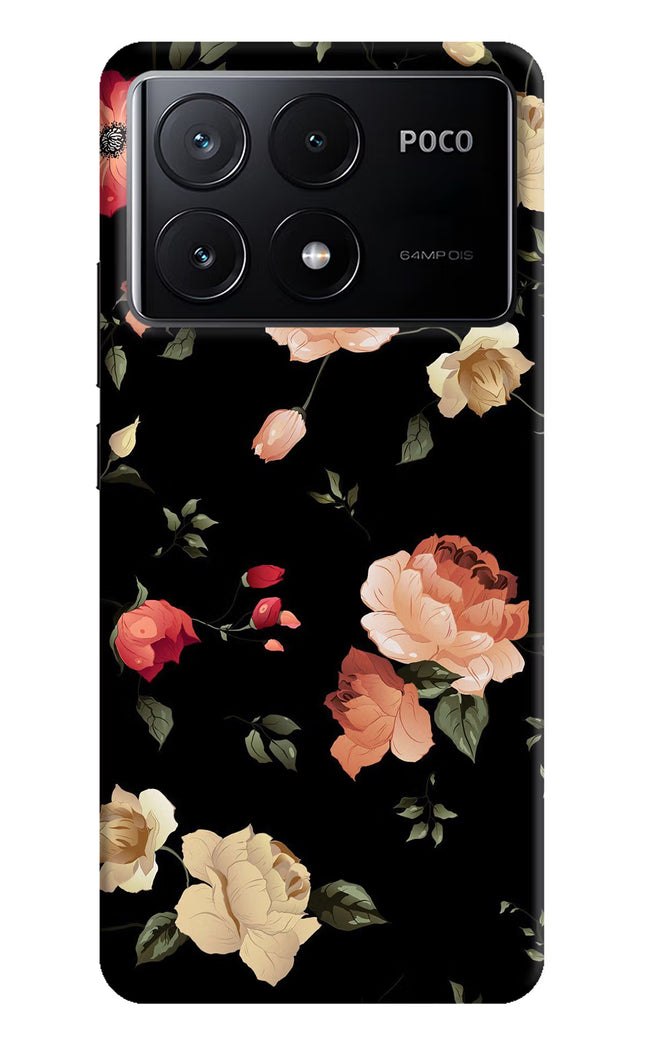 Flowers Poco X6 Pro Hard Case Back Cover by Casekaro