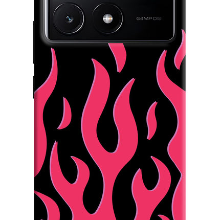 Fire Flames Poco X6 Pro Hard Case Back Cover by Casekaro