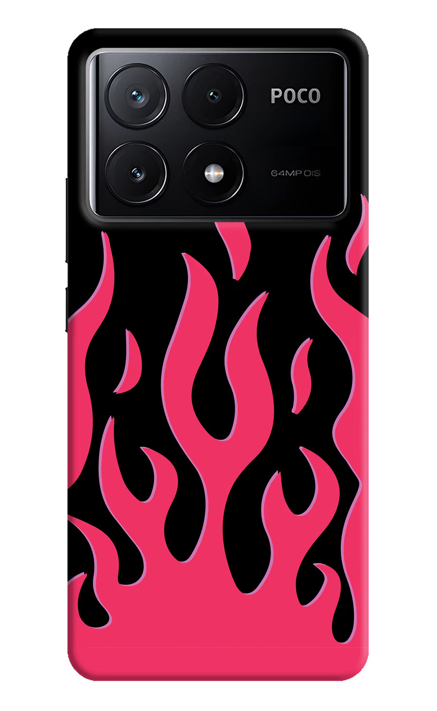 Fire Flames Poco X6 Pro Back Cover, Hard case