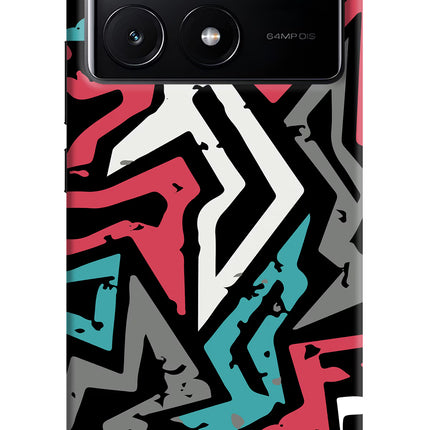 Geometric Graffiti Poco X6 Pro Hard Case Back Cover by Casekaro