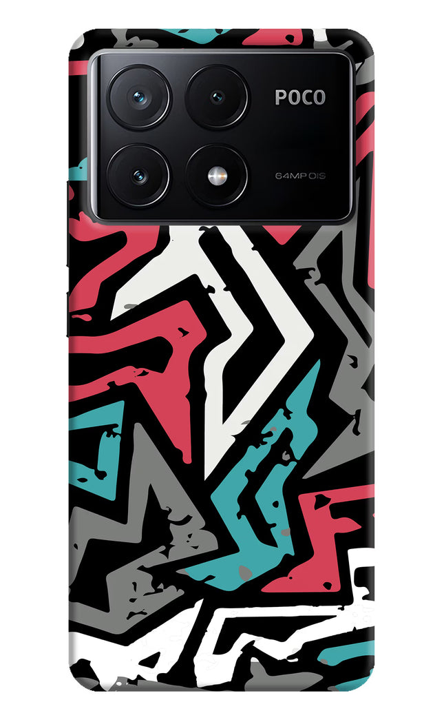 Geometric Graffiti Poco X6 Pro Hard Case Back Cover by Casekaro