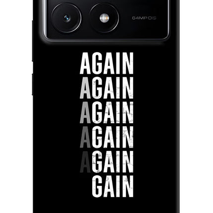 Again Again Gain Poco X6 Pro Hard Case Back Cover by Casekaro