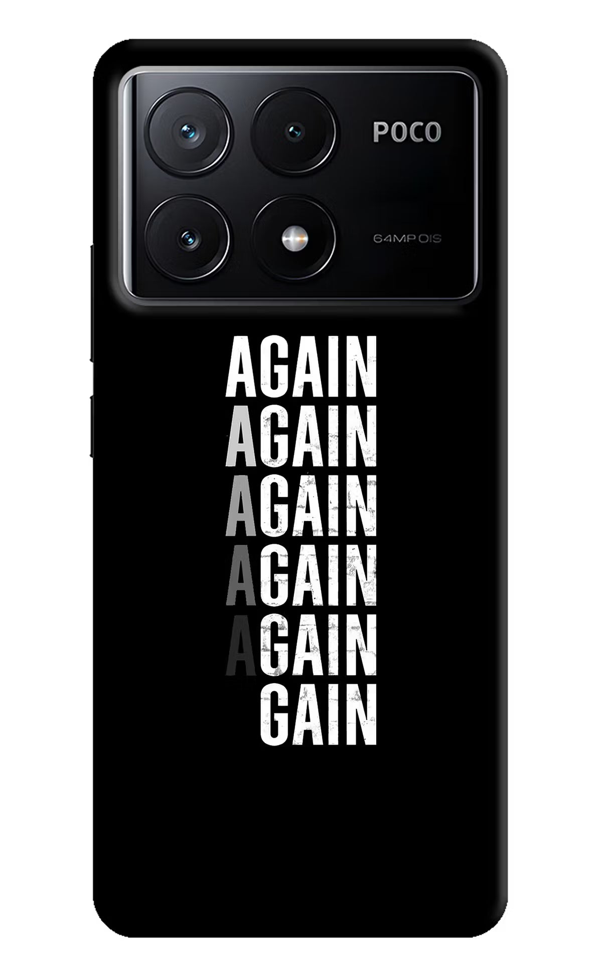 Again Again Gain Poco X6 Pro Hard Case Back Cover by Casekaro