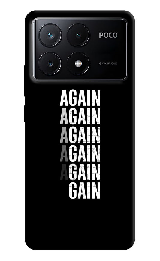 Again Again Gain Poco X6 Pro Hard Case Back Cover by Casekaro