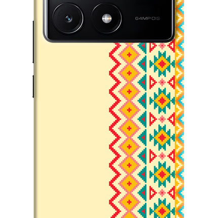 Ethnic Seamless Poco X6 Pro Hard Case Back Cover by Casekaro