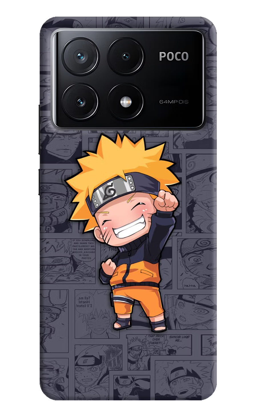 Chota Naruto Poco X6 Pro Back Cover, Hard case