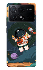 Cartoon Astronaut Poco X6 Pro Hard Case Back Cover by Casekaro